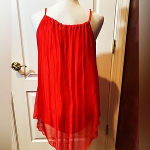 NWT YAMA Red Silk Sleeveless Tunic